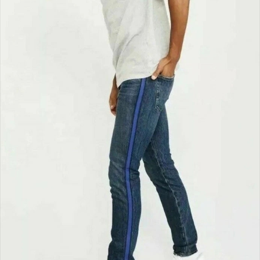 Abercrombie & Fitch Blue Flex Skinny Jeans Medium-Dark Wash 30x30